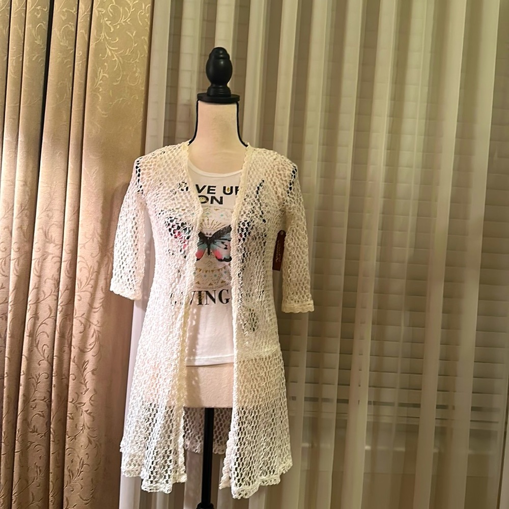 Arizona Jeans Natural Butterfly Shirt and Cardigan